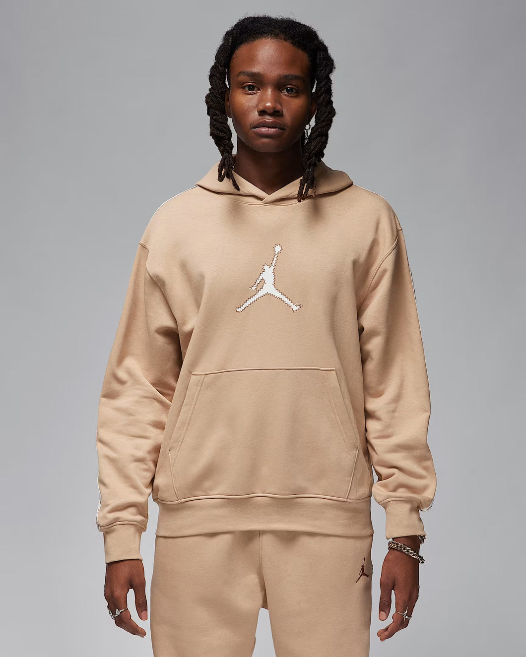 Jordan Flight MVP Men's Fleece Pullover Hoodie - Beige