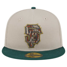 Load image into Gallery viewer, 59Fifty San Francisco Giants New Era Lifestyle Tree Bark Fill Fitted Hat - Gray UV
