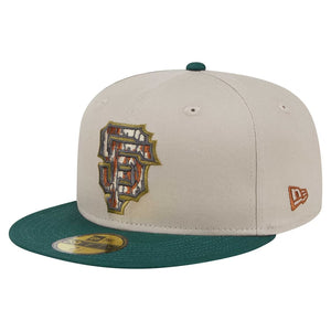 59Fifty San Francisco Giants New Era Lifestyle Tree Bark Fill Fitted Hat - Gray UV