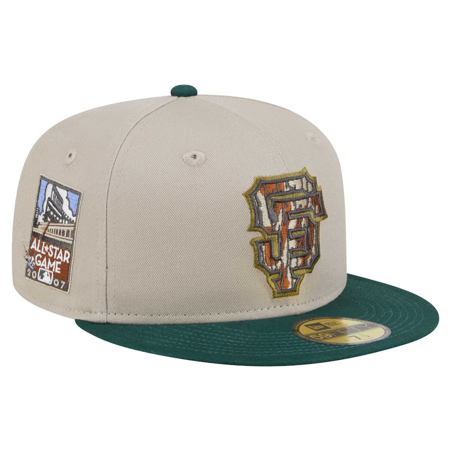 59Fifty San Francisco Giants New Era Lifestyle Tree Bark Fill Fitted Hat - Gray UV