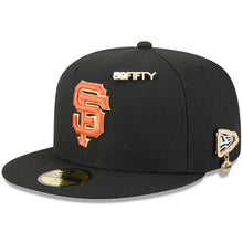 Load image into Gallery viewer, 59Fifty San Francisco Giants Black 2025 59FIFTY Day Fitted Hat - Gold UV
