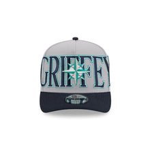 Load image into Gallery viewer, 9Fifty A-Frame Snapback Seattle Mariners Ken Griffey Jr. Gray/Navy - Green UV
