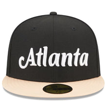 Load image into Gallery viewer, 59Fifty Atlanta Hawks 2022 City Edition Black/Peach - Grey UV
