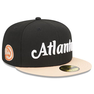 59Fifty Atlanta Hawks 2022 City Edition Black/Peach - Grey UV