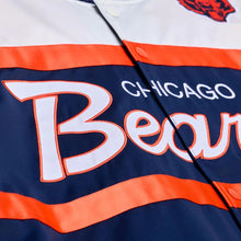 Load image into Gallery viewer, Mitchell &amp; Ness Men's Chicago Bears Head Coach Lightweight Button Up Satin Jacket - Navy

