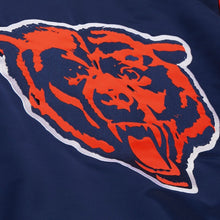 Load image into Gallery viewer, Mitchell &amp; Ness Men's Vintage Chicago Bears Throw it Back Heavyweight Satin Jacket - Navy

