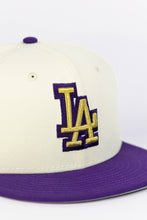 Load image into Gallery viewer, 59Fifty Los Angeles Dodgers 40th Anniversary Stadium 2-Tone Chrome/Purple - Grey UV [CHRISTOPHER.KICKS]
