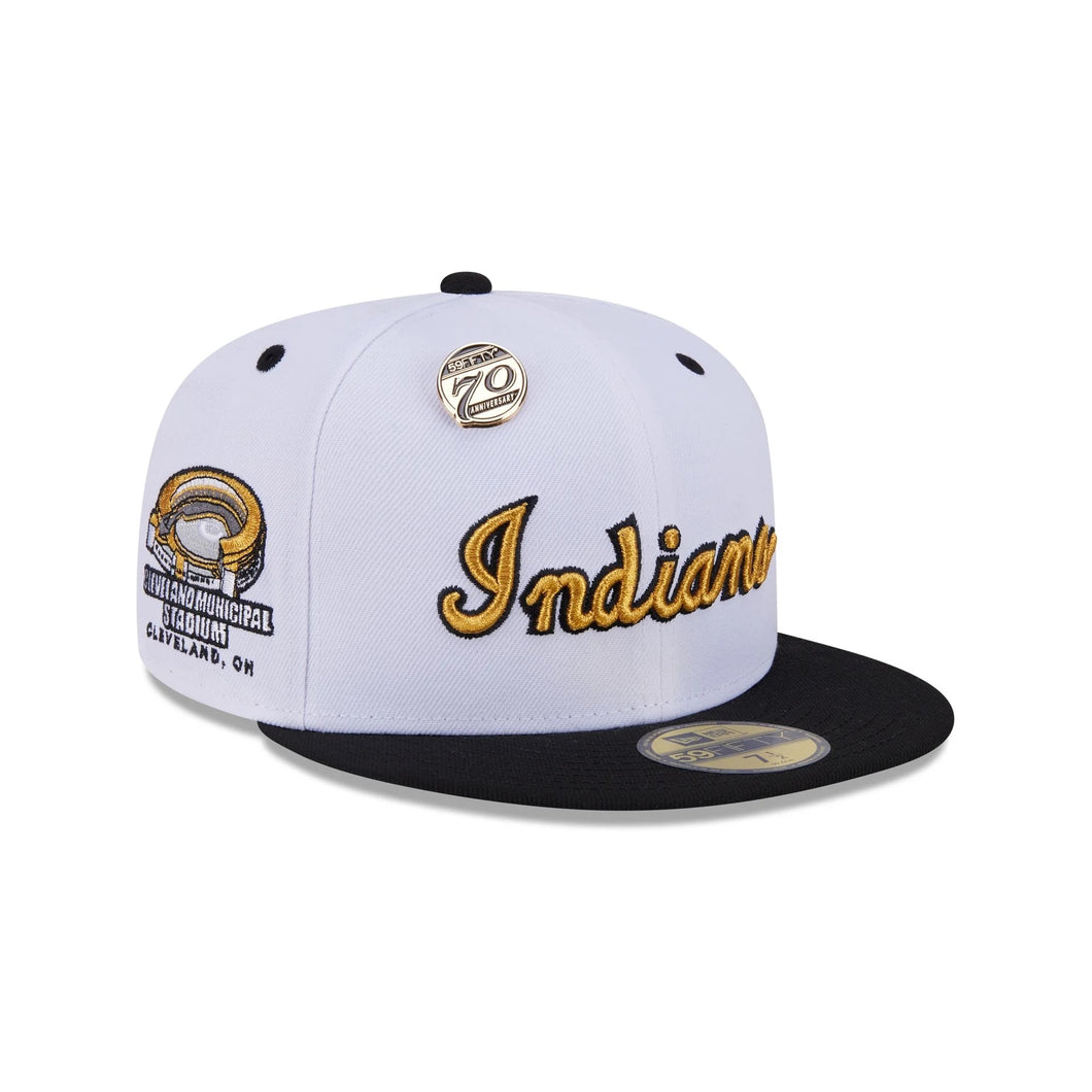 59Fifty Day Cleveland Indians 70th Anniversary 2-Tone White/Black - Gray UV