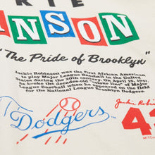 Load image into Gallery viewer, Men&#39;s Jackie Robinson Cream Brooklyn Dodgers Cooperstown Collection T-Shirt
