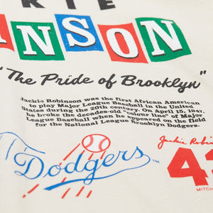 Men's Jackie Robinson Cream Brooklyn Dodgers Cooperstown Collection T-Shirt
