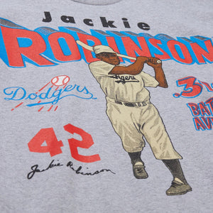 Men's Jackie Robinson Gray Brooklyn Dodgers Cooperstown Collection Iconic T-Shirt
