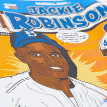 Load image into Gallery viewer, Men&#39;s Jackie Robinson White Brooklyn Dodgers Cooperstown Collection Comic T-Shirt
