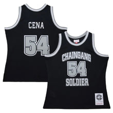 Load image into Gallery viewer, Men&#39;s Mitchell &amp; Ness John Cena Black WWE Chain Gang Soldier Swingman Jersey
