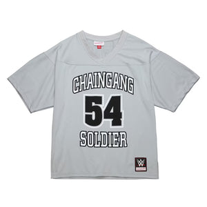 Men's Mitchell & Ness WWE John Cena Chain Gang Legacy Jersey - Silver