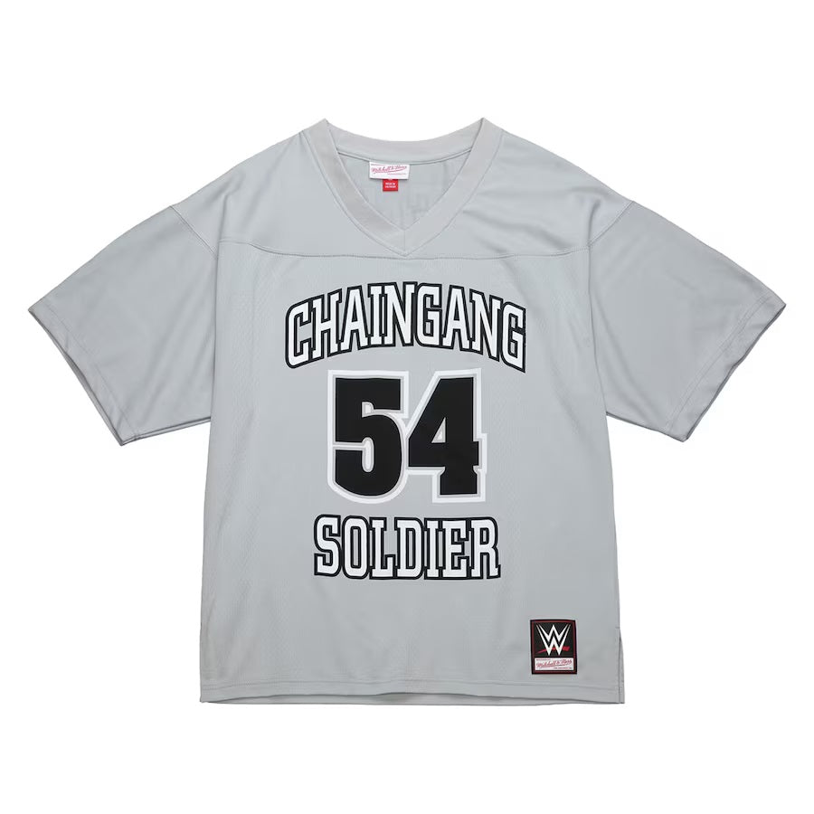 Men's Mitchell & Ness WWE John Cena Chain Gang Legacy Jersey - Silver