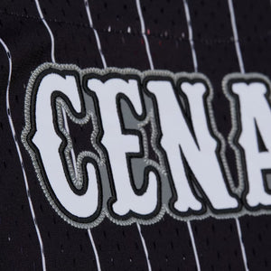 Men's Mitchell & Ness John Cena Black WWE Chain Gang Final Seconds Baseball Jersey