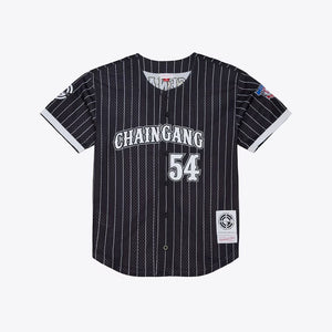 Men's Mitchell & Ness John Cena Black WWE Chain Gang Final Seconds Baseball Jersey