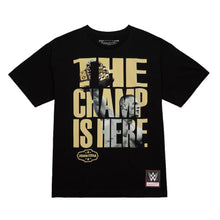 Load image into Gallery viewer, Men&#39;s Mitchell &amp; Ness WWE John Cena The Champ is here T-Shirt - Black/Gold

