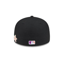 Load image into Gallery viewer, 59Fifty Los Angeles Dodgers New Era Black Tonal Floral Pre Curved Fitted Hat - Green UV
