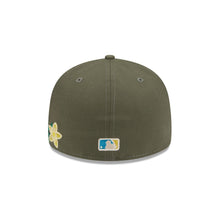Load image into Gallery viewer, 59Fifty Los Angeles Dodgers New Era Olive Tonal Floral Pre Curved Fitted Hat - Green UV
