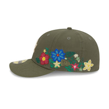 Load image into Gallery viewer, 59Fifty Los Angeles Dodgers New Era Olive Tonal Floral Pre Curved Fitted Hat - Green UV
