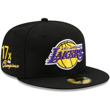 Load image into Gallery viewer, 59Fifty Los Angeles Lakers New Era Black 17X NBA Champions - Paisley UV
