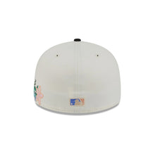 Load image into Gallery viewer, 59Fifty Miami Marlins New Era Chrome 2T Tonal Floral Pre Curved Fitted Hat - Green UV
