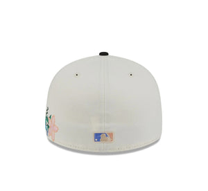 59Fifty Miami Marlins New Era Chrome 2T Tonal Floral Pre Curved Fitted Hat - Green UV