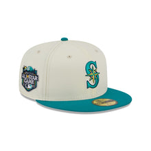 Load image into Gallery viewer, 59Fifty Seattle Mariners 2023 All Star Game Off White/Teal - Navy UV
