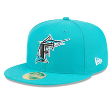 Load image into Gallery viewer, 59Fifty Florida Marlins Teal 2025 Hall of Fame Fitted Hat - Green UV
