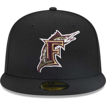 Load image into Gallery viewer, 59Fifty Florida Marlins 25th Anniversary WS Champs &quot;Botanical&quot; by New Era Black - Green UV
