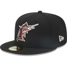 Load image into Gallery viewer, 59Fifty Florida Marlins 25th Anniversary WS Champs &quot;Botanical&quot; by New Era Black - Green UV
