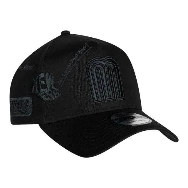 9Forty A-Frame Snapback Mexico Anniversary Logos Black/Black - Black UV