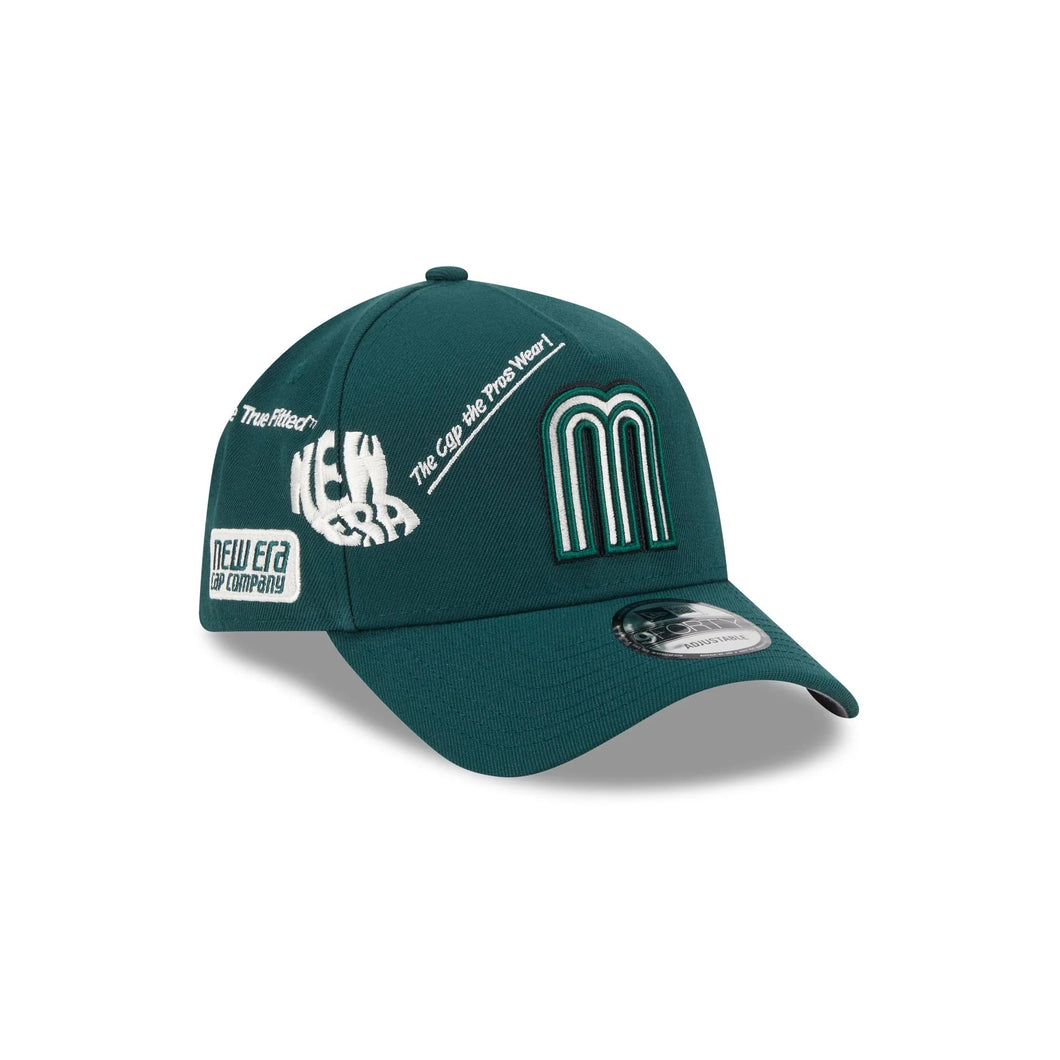 9Forty A-Frame Snapback Mexico Anniversary Logos Green - Grey UV