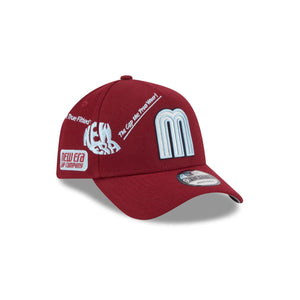 9Forty A-Frame Snapback Mexico Anniversary Logos Maroon - Grey UV