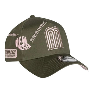 9Forty A-Frame Snapback Mexico Anniversary Logos Olive - Grey UV