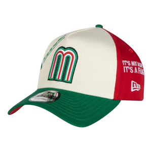 9Forty A-Frame Snapback Mexico Anniversary Logos White/Red/Green - Red UV