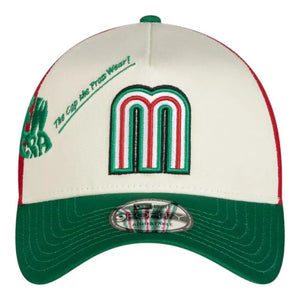 9Forty A-Frame Snapback Mexico Anniversary Logos White/Red/Green - Red UV