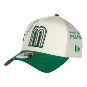 9Forty A-Frame Snapback Mexico Anniversary Logos White/Grey/Green - Red UV