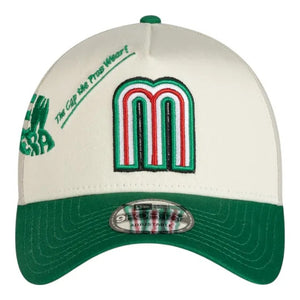 9Forty A-Frame Snapback Mexico Anniversary Logos White/Grey/Green - Red UV
