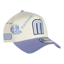 Load image into Gallery viewer, 9Forty A-Frame Snapback Mexico Anniversary Logos Chrome/Lavender - Lavender UV
