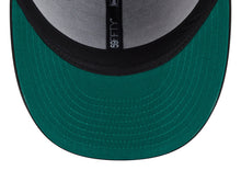 Load image into Gallery viewer, 59Fifty Miami Marlins New Era Black Tonal Floral Pre Curved Fitted Hat - Green UV

