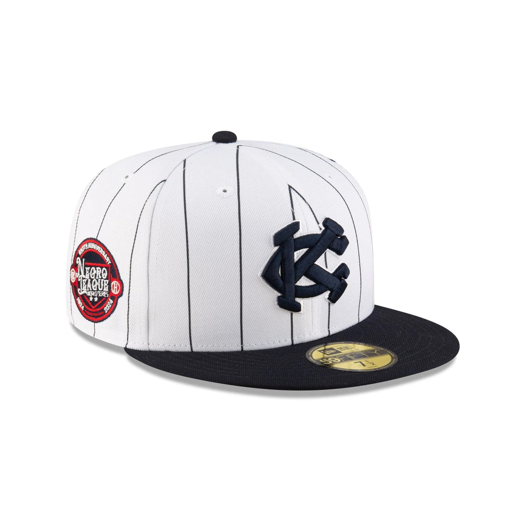 [Turn Back The Clock 100th Ann] 59Fifty On-Field Kansas City Monarchs White - Black UV