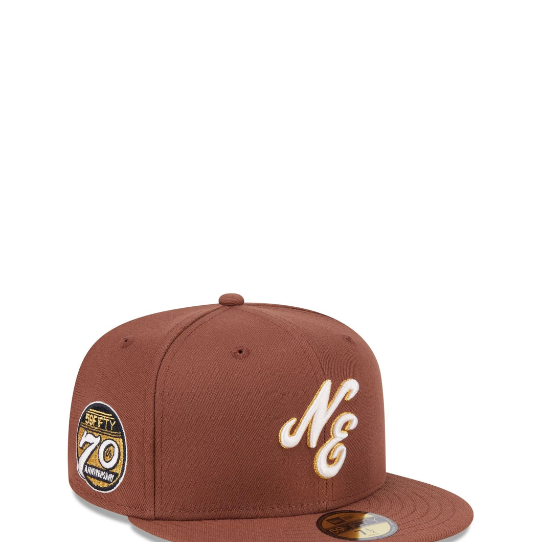 59Fifty Day New Era Script 70th Anniversary Brown - Gray UV