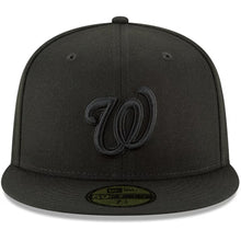 Load image into Gallery viewer, 59Fifty Washington Nationals MLB Basic Black on Black - Grey UV
