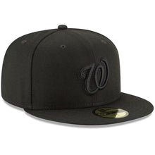 Load image into Gallery viewer, 59Fifty Washington Nationals MLB Basic Black on Black - Grey UV
