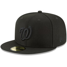 Load image into Gallery viewer, 59Fifty Washington Nationals MLB Basic Black on Black - Grey UV
