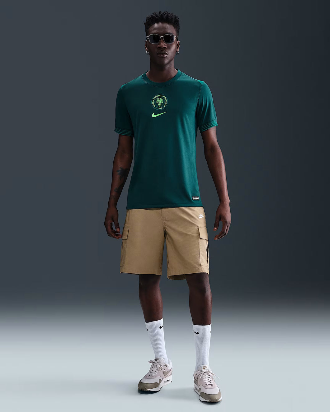 Nike 2025/2026 Nigeria Football Federation Men's Stadium Home Dri-Fit Replica Soccer Jersey