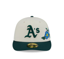 Load image into Gallery viewer, 59Fifty Oakland Athletics New Era Chrome 2T Tonal Floral Pre Curved Fitted Hat - Green UV
