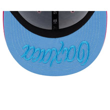 Load image into Gallery viewer, 59Fifty LMB Guerreros de Oaxaca Game Cap ALT AOP Mex Flag SP 2T Sky Blue/Pink Rose - Black UV
